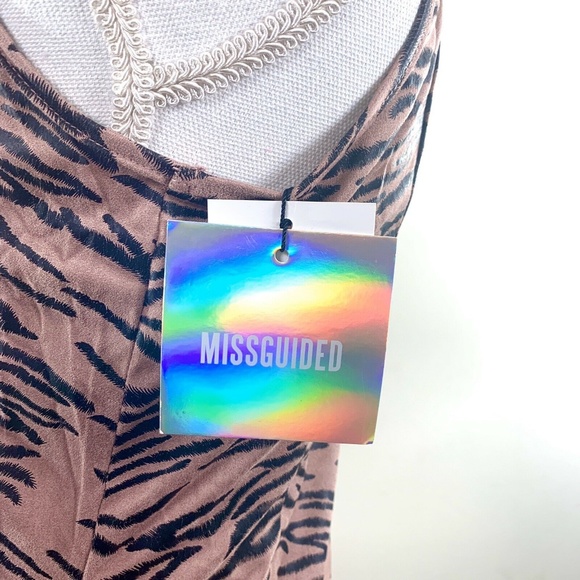 FOREVER21 FAUX SUEDE ANIMAL PRINT CUTOUT DRESS - Picture 5 of 6